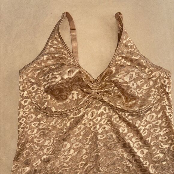 RUBY RIBBON Allure Cami #1762 Beige Leopard Print Size 36 - Picture 2 of 8